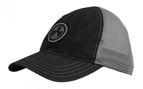 Magpul Industries Icon Patch Garment Washed Trucker Hat, Black/Charcoal, One Size Fits Most MAG1105-002