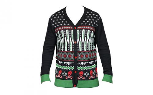 Magpul Industries Ugly Christmas Sweater, Krampus, XXX-Large, Black with Custom Knit Graphics, 55% Cotton 45% Acrylic MAG1198-969-3XL