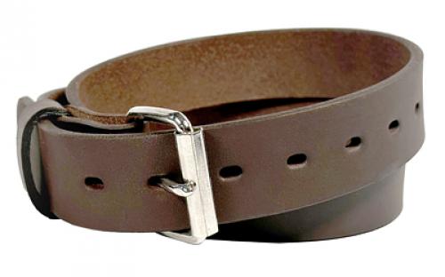 Uncle Mike's Uncle Mikes Leather Belt, 40"-44", Full Grain Leather, Nickel Plated Buckle, Brown BLT-UM-40-44-DBR