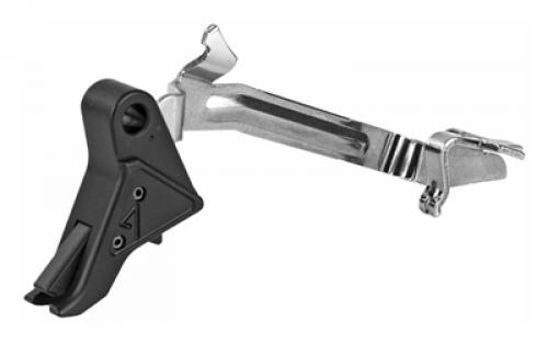 Agency Arms Drop-In Flat Trigger, 9MM/.40/.357, Black Finish, , Will Fit Gen 1-4: G17, G17L, G19, G22, G23, G24, G26, G27, G31, G32, G33, G34, G35, G37, G38, G39, Will Not Fit Gen 5 DIT2-9-B