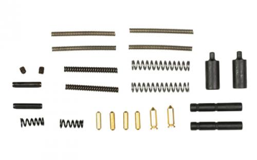 Aero Precision Fix it Kit, Includes Takedown Pin Detent (4), Takedown Pin Spring (4), Bolt Catch Roll Pin (2), Trigger/Hammer Pin (2), Safety Selector Spring (2), Safety Selector Detent (2), Buffer Retainer (2), Buffer Retainer Spring (2), Disconnector Spring (2), and 4-40 Set Screw (for Threaded Takedown Pin Detent Hole) (2) APRH101627