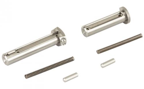 Battle Arms Development Enhanced Pin Set Kit, For AR Rifles, Includes BAD-ETP-TI, BAD-EPP-TI, 2 KNS Detents, and 2 Springs, Titanium Finish BAD-EPS-TI