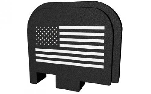 Bastion Slide Back Plate, American Flag, Black and White, Fits Glock 43 BASGL-043-BW-USAFLG