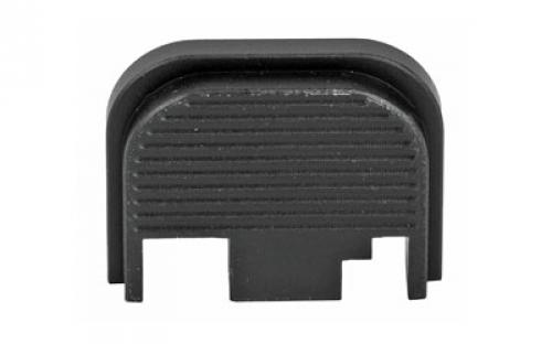 Bastion Slide Back Plate, Ridges, Black Finish, Fits Glock17-41 Models Gen 1-4 Only, Does Not Fit G42 or G43, Not Compatible With Gen 5 BASGL-SLD-RDG-BLK