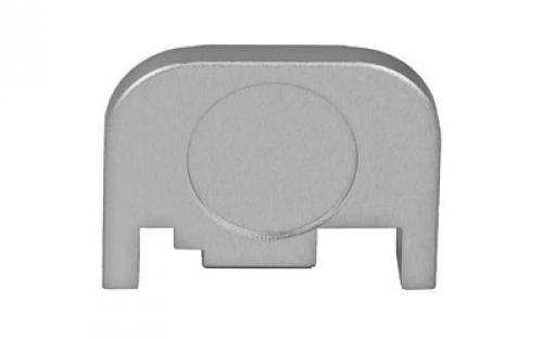 Bastion Slide Back Plate, Ridges, Silver Finish, Fits Glock 17-41 Models Gen 1-4 Only, Does Not Fit G42 or G43, Not Compatible With Gen 5 BASGL-SLD-RDG-SLV