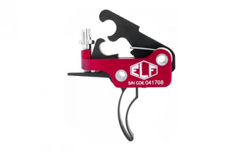 Elftmann Tactical AR-10 Trigger, Curved, Finger Adjustable, Black AR-10-CFA