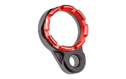 Fortis Manufacturing, Inc. Light Weight K1, Castle Nut and End Plate, Black and Red, Anodized Finish LE-BLK-K1-RED