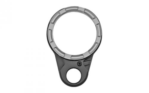 Fortis Manufacturing, Inc. Light Weight K2, Castle Nut and End Plate, Black and Gray, Anodized Finish LE-BLK-K2-GRY