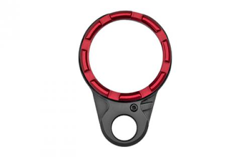 Fortis Manufacturing, Inc. Light Weight K2, Castle Nut and End Plate, Black and Red, Anodized Finish LE-BLK-K2-RED