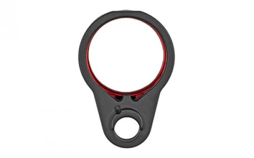 Fortis Manufacturing, Inc. Light Weight K2, Castle Nut and End Plate, Black and Red, Anodized Finish LE-BLK-K2-RED