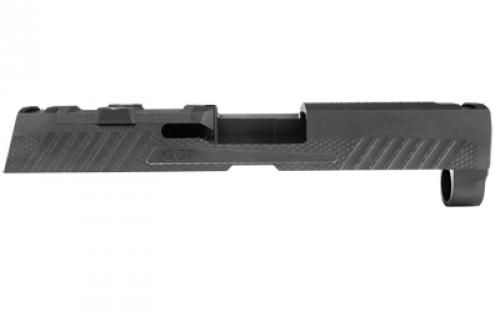 Grey Ghost Precision Stripped Slide, Sig P320 Compact, Version 2 Slide Pattern, Compatible w/ ROMEO1 / ROMEO1PRO / Trijicon RMR / Leupold DeltaPoint Pro, Includes G10 Cover Plate When Not Running An Optic, Compatible w/ SIG P320 Full Size, X-Five, Compact, Carry, and X-Carry Modules, X-Five Barrels Are Not Compatible w/ GGP320 Slides Due to It's Profile, Not Compatible w/ Vortex o