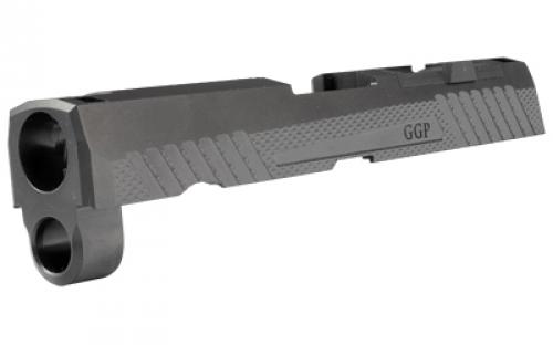 Grey Ghost Precision Stripped Slide, Sig P320 Compact, Version 2 Slide Pattern, Compatible w/ ROMEO1 / ROMEO1PRO / Trijicon RMR / Leupold DeltaPoint Pro, Includes G10 Cover Plate When Not Running An Optic, Compatible w/ SIG P320 Full Size, X-Five, Compact, Carry, and X-Carry Modules, X-Five Barrels Are Not Compatible w/ GGP320 Slides Due to It's Profile, Not Compatible w/ Vortex o
