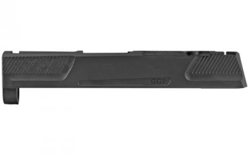 Grey Ghost Precision Stripped Slide, For Sig P365, Version 2, Optic Cutout Compatible With Shield RMS-C and ROMEO ZERO w/ Supplied Screws, Includes G10 Cover Plate When Not Running an Optic, Version 2 Slide Pattern, DLC Finish, Black GGP-365-BLK-2
