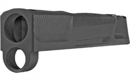 Grey Ghost Precision Stripped Slide, For Sig P365, Version 2, Optic Cutout Compatible With Shield RMS-C and ROMEO ZERO w/ Supplied Screws, Includes G10 Cover Plate When Not Running an Optic, Version 2 Slide Pattern, DLC Finish, Black GGP-365-BLK-2