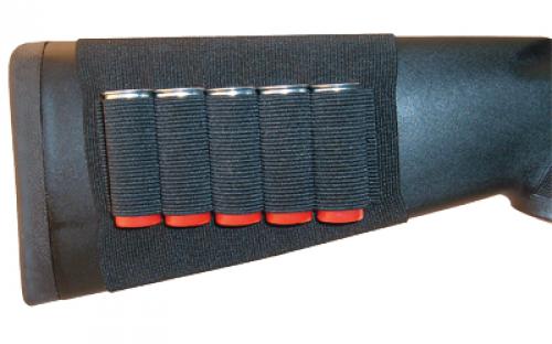 GrovTec GTAC82, Shotgun Buttstock Ammo Holder, Black, Holds 5 Shotgun Shells GTAC82