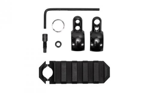 GrovTec Tube Rail, Barrel Band Mounted Picatinny Rail, 2.6, .630-.675, Black GTSW327