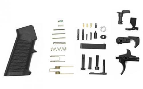 LBE Unlimited Lower Parts Kit Part Kit, 223 Rem/556NATO, Black Finish, With Pistol Grip and Trigger Guard AR15LPKT