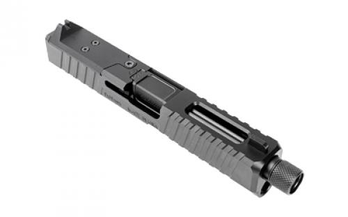 Noveske DM Slide, Noveske Barrel Threaded 1/2x28, DLC Finish, Black, Direct Mount Optics Ready, For Glock 19 Gen 5, Includes Noveske End Plate, Cover Plate w/Rear Sight, Front Sight 03002701