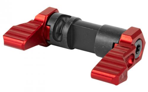 Phase 5 Weapon Systems Ambidextrous 90-Degree Safety Selector, Red Anodized Finish, Levers are Machined from 6061-T6 Billet Aluminum, Central Core is Machined from Carbon Steel SAFE90-RED