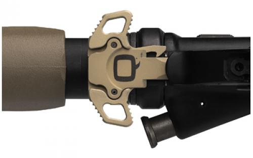 Q Radian Raptor Co-Branded Charging Handle, Fits Honey Badger/AR-15, Clear Anodized Finish, Gray HB-ACH-CLEAR