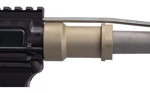 Q Honey Badger Barrel Nut, Fits Honey Badger/AR-15 Upper Receivers, Clear Anodized Finish, Gray NUT-BARREL-HB