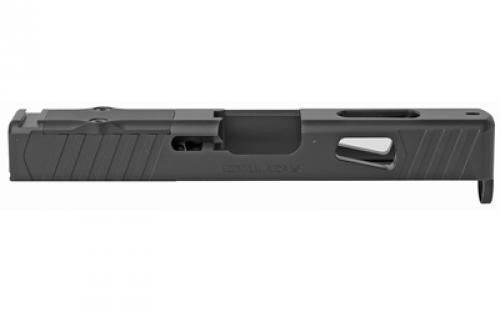 Rival Arms Match Grade Upgrade Slide For Glock 19 Gen 4, RMR Cut Ready, Front and Rear Serrations, Satin Black Quench-Polish-Quench (QPQ) Finish RA-RA10G204A