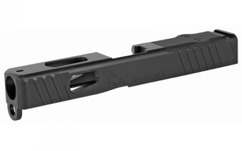 Rival Arms Match Grade Upgrade Slide for Glock 19 Gen 3, DOC Footprint, Front and Rear Serrations, Satin Black Quench-Polish-Quench (QPQ) Finish RA-RA10G205A
