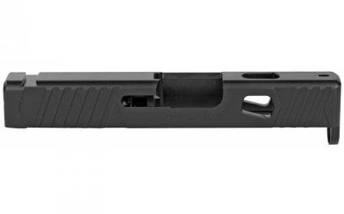 Rival Arms Match Grade Upgrade Slide For Glock 43, Front and Rear Serrations, Satin Black Quench-Polish-Quench (QPQ) Finish RA-RA10G305A