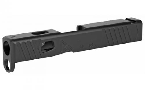 Rival Arms Match Grade Upgrade Slide For Glock 43, Front and Rear Serrations, Satin Black Quench-Polish-Quench (QPQ) Finish RA-RA10G305A