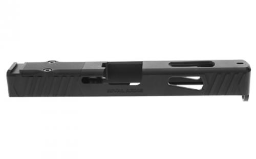 Rival Arms Sig Sauer P365XL Slide w/ Shield RMSC Footprint, A1, Recessed Slide Cuts, Front/Rear Serrations, Three Window Cuts For More Efficient Cooling and Airflow, Matte Black RA-RA10P102A