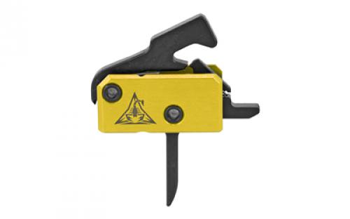 Rise Armament Flat Super Sporting Trigger with Anti-Walk Pins, "Don't Tread On Me" Logo Edition RA-140F-DTOM