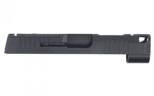 Sharps Bros. Improved Slide, Fits Sig P365/P365X/P365XL, Integrated Compensator, RMSC Footprint Optic Cut, Nitride Finish, Black, Included Optic Plate, Does Not Include Barrel, Sights, or Internals SB365XL-IMP