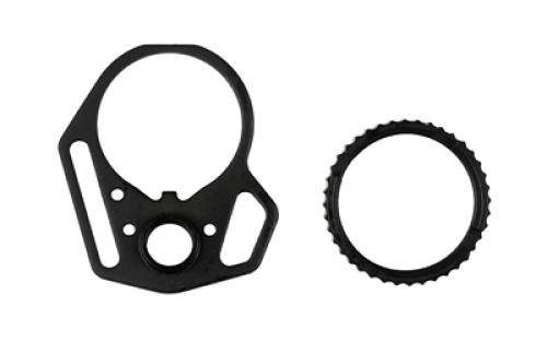 Strike Industries Black, Multi-Function End Plate With Anti-Rotation Castle Nut, Fits AR-15 SI-AR-MFEP-ACN