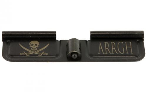 Spike's Tactical Ejection Port Door, Pirate & Arrgh Engraving, Black Finish SED7003