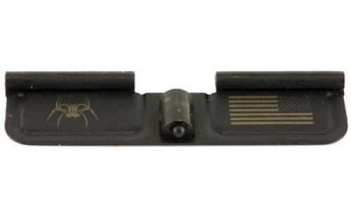 Spike's Tactical Ejection Port Door, Spider & Flag Engraving, Black Finish SED7010