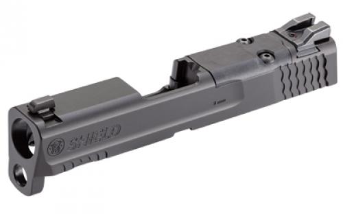 Smith & Wesson Shield Optics Ready Slide Assembly, SHIELD SMS and Holosun 507K Footprint, White 3 Dot Sights, Fits 9MM 3.1" Barrel Shield and Shield M2.0 Models, Armornite Finish, Black 3015613