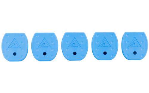 TangoDown Vickers Tactical Base Pad, For Glock, Fits 9/40/357SIG/45GAP Double Stack Magazines, Blue Color, Five Pack VTMFP-001BLU