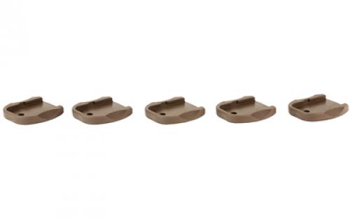 TangoDown Vickers Tactical Magazine Floor Plate, For Glock 9MM, 40S&W, 357Sig, 45GAP, Tan, Five Pack VTMFP-001BRN