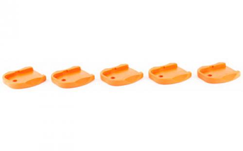 TangoDown Vickers Tactical Magazine Floor Plate, For Glock 9MM, 40S&W, 357Sig, 45GAP, Orange, Five Pack VTMFP-001ORN