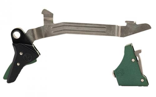 Timney Triggers Alpha Competition Trigger, Anodized Finish, Green, Fits Gen 3 & Gen 4 - G17, G19, G22, G23, G34 ALPHA GLOCK 3-4 - GREEN