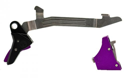 Timney Triggers Alpha Competition Trigger, Anodized Finish, Purple, Fits Gen 3 & Gen 4 - G17, G19, G22, G23, G34 ALPHA GLOCK 3-4 - PURPLE