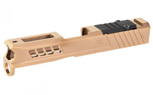 True Precision Axiom Slide, For Glock 43/43X, Copper TiCN Finish, RMS Optic Cut & Cover Plate TP-G43S-C-RMS