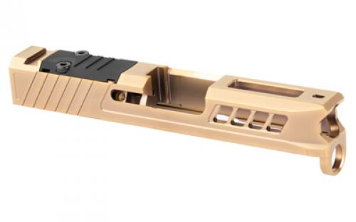 True Precision Axiom Slide, For Glock 43/43X, Copper TiCN Finish, RMS Optic Cut & Cover Plate TP-G43S-C-RMS