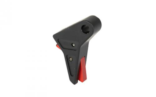 True Precision Axiom Trigger, Black with Red Safety, For Glock Gen 1-4 including 42/43/43X/48 (Does Not Fit Gen5) TP-GLKTS-BLR