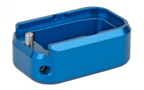 Taran Tactical Innovation Base Pad, For Glock 17/22, +3/+4, Small, Blue Finish GBP940-002