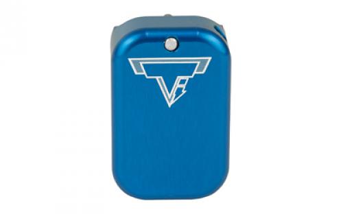 Taran Tactical Innovation Base Pad, For Glock 17/22, +3/+4, Small, Blue Finish GBP940-002