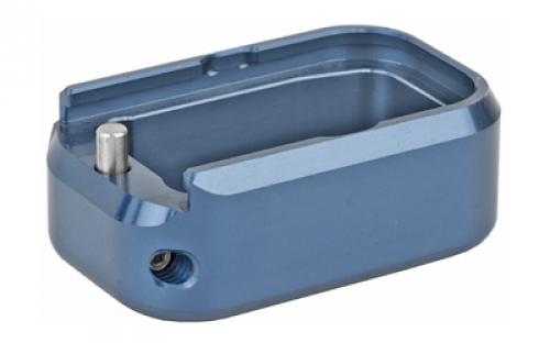 Taran Tactical Innovation Base Pad, For Glock 17/22, +3/+4, Small, Titanium Blue Finish GBP940-004