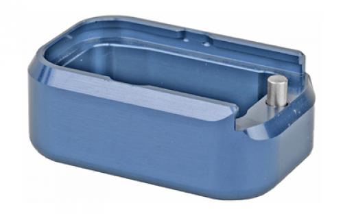 Taran Tactical Innovation Base Pad, For Glock 17/22, +3/+4, Small, Titanium Blue Finish GBP940-004