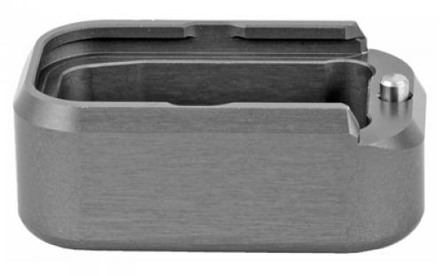Taran Tactical Innovation Base Pad, For Glock 17/22, +3/+4, Small, Titanium Gray Finish GBP940-005