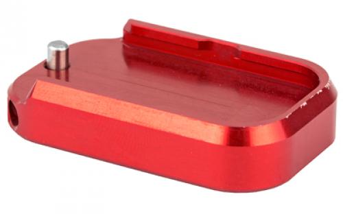 Taran Tactical Innovation Base Pad For Glock +0, 9/40 Double Stack, Red Finish GBP940-3S